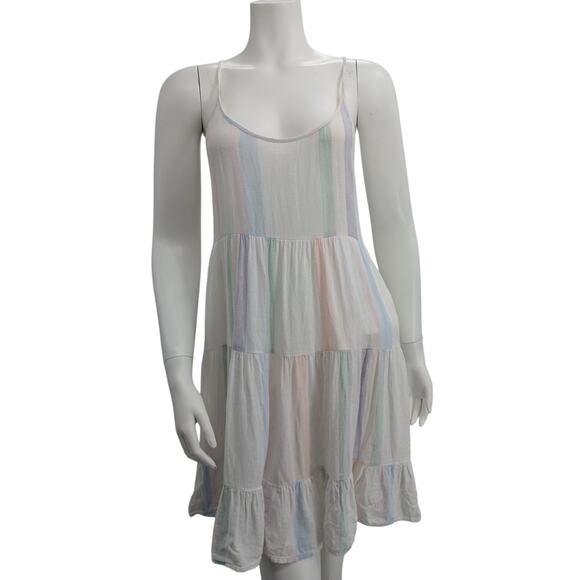 Rails M Pastel Striped mini dress swim coverup - Picture 2 of 10